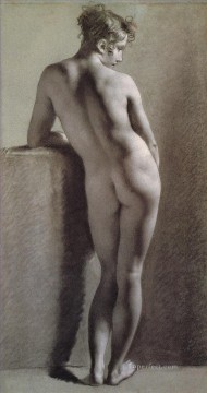  Seen Painting - Standing Female Nude Seen from the Back Romantic Pierre Paul Prud hon